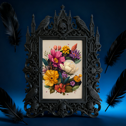 Gothic Dark Frame | Bar Corner Photo Ornament, Waterproof Plastic Frame