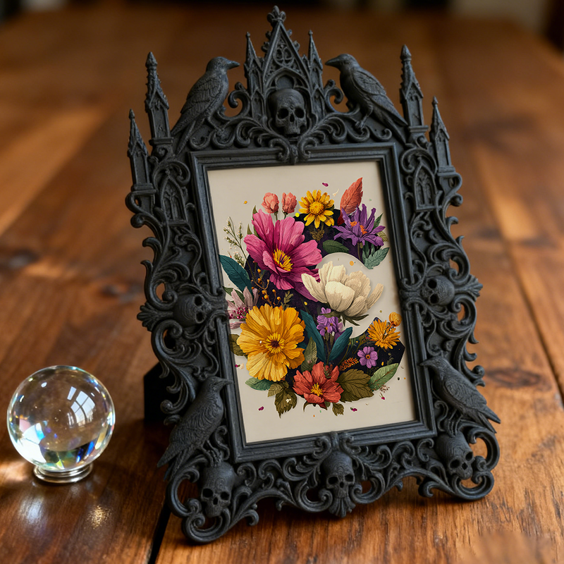 Gothic Dark Frame | Bar Corner Photo Ornament, Waterproof Plastic Frame