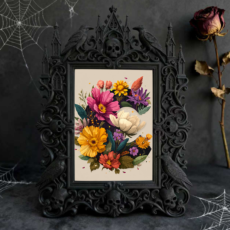 Gothic Dark Frame | Bar Corner Photo Ornament, Waterproof Plastic Frame