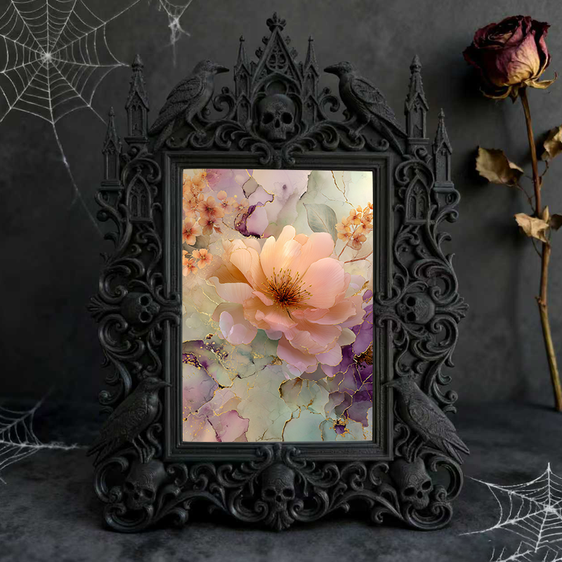 Gothic Dark Frame | Dark-style Bar Counter Decor, Photo Display, Waterproof Plastic