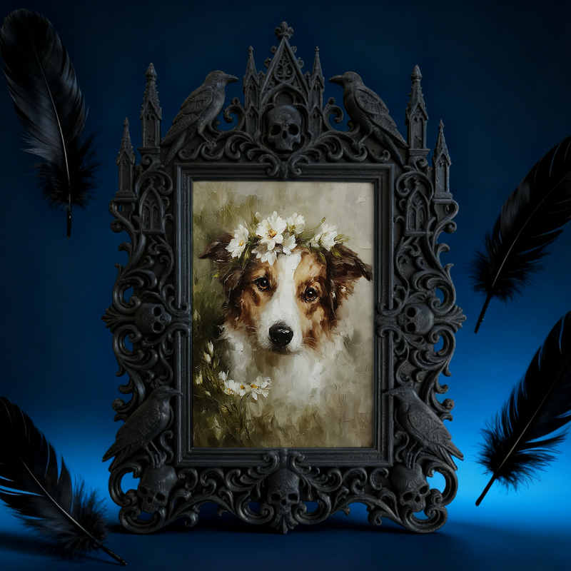 Gothic Dark Frame | Cocktail Bar Photo Prop, Dual-use Wall/Tabletop, Waterproof Plastic