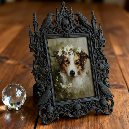 Gothic Dark Frame | Cocktail Bar Photo Prop, Dual-use Wall/Tabletop, Waterproof Plastic