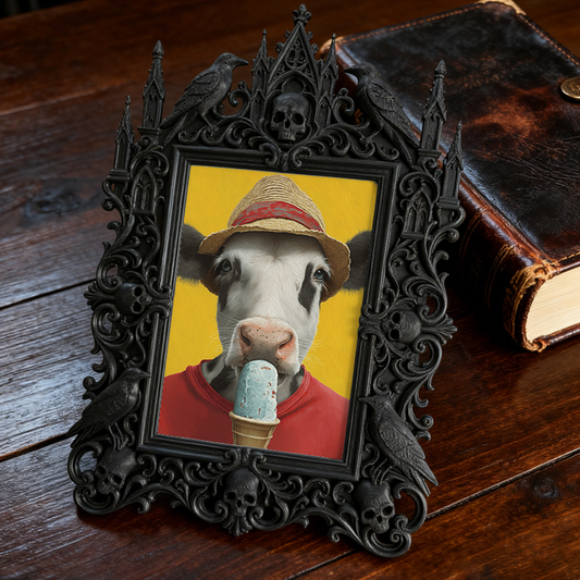 Gothic Dark Frame | Gothic Pub Photo Display, Wall/Tabletop, Waterproof Plastic