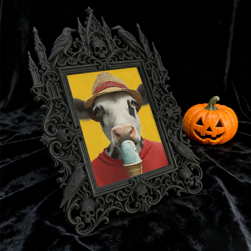 Gothic Dark Frame | Gothic Pub Photo Display, Wall/Tabletop, Waterproof Plastic