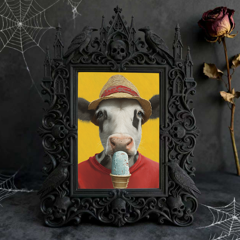 Gothic Dark Frame | Gothic Pub Photo Display, Wall/Tabletop, Waterproof Plastic