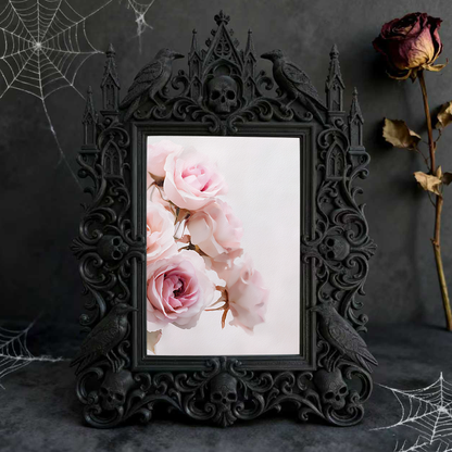 Gothic Dark Frame | Bar Counter Corner Decor, Photo Ornament, Wall/Tabletop, Waterproof Plastic