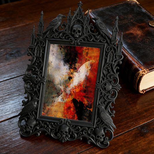 Gothic Dark Frame | Vampire-themed Bar Decor, Photo Display, Waterproof Plastic Material