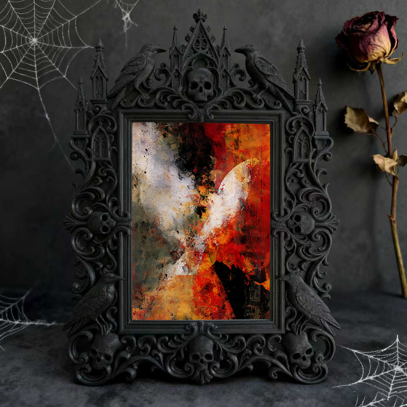 Gothic Dark Frame | Vampire-themed Bar Decor, Photo Display, Waterproof Plastic Material