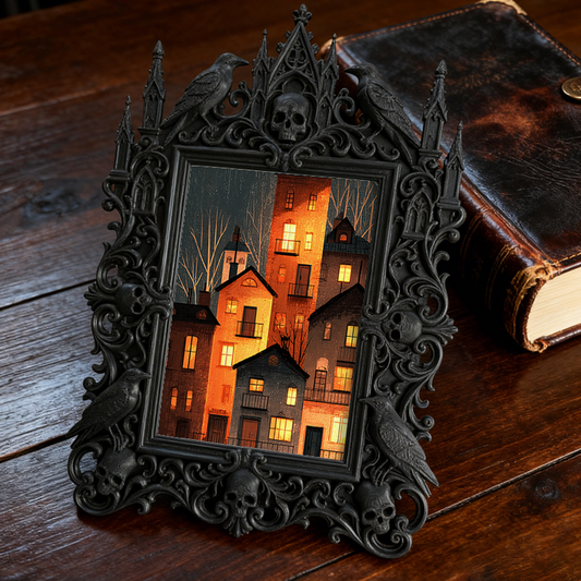 Gothic Dark Frame | Gothic Bar Counter Decor, Photo Holder, Waterproof Plastic Frame