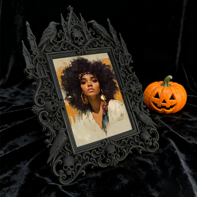 Gothic Dark Frame | Bar Lounge Corner Decor, Photo Ornament, Waterproof Plastic