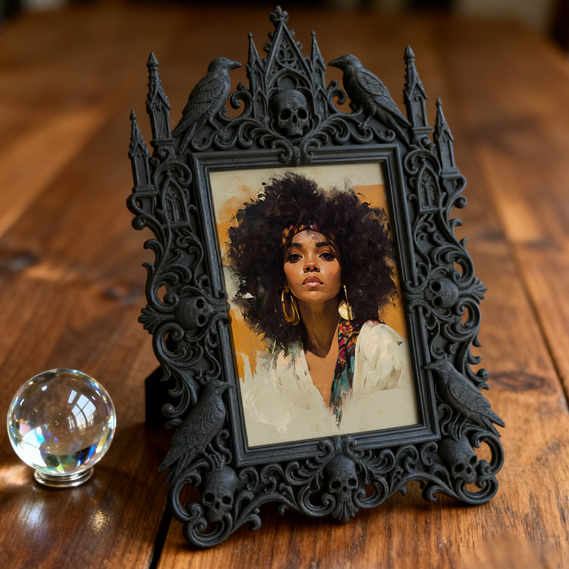 Gothic Dark Frame | Bar Lounge Corner Decor, Photo Ornament, Waterproof Plastic
