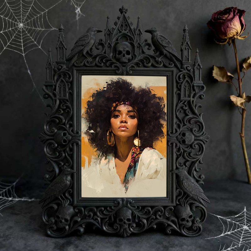 Gothic Dark Frame | Bar Lounge Corner Decor, Photo Ornament, Waterproof Plastic