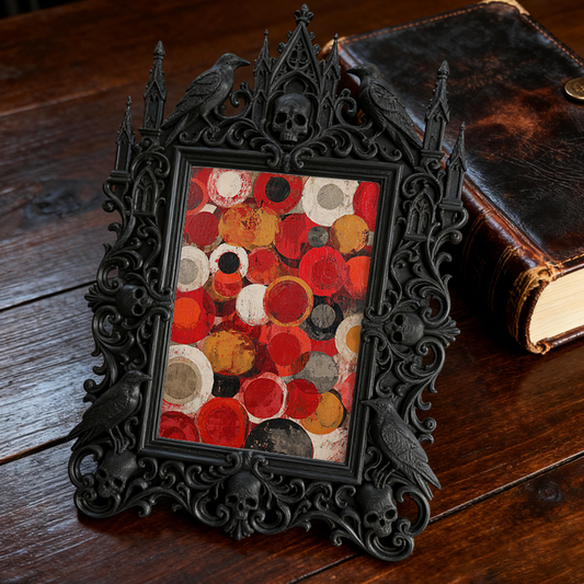 Gothic Dark Frame | Dark-style Bar Photo Decor, Dual-use Wall/Desktop, Waterproof Plastic