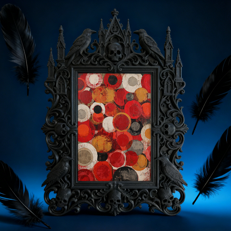 Gothic Dark Frame | Dark-style Bar Photo Decor, Dual-use Wall/Desktop, Waterproof Plastic