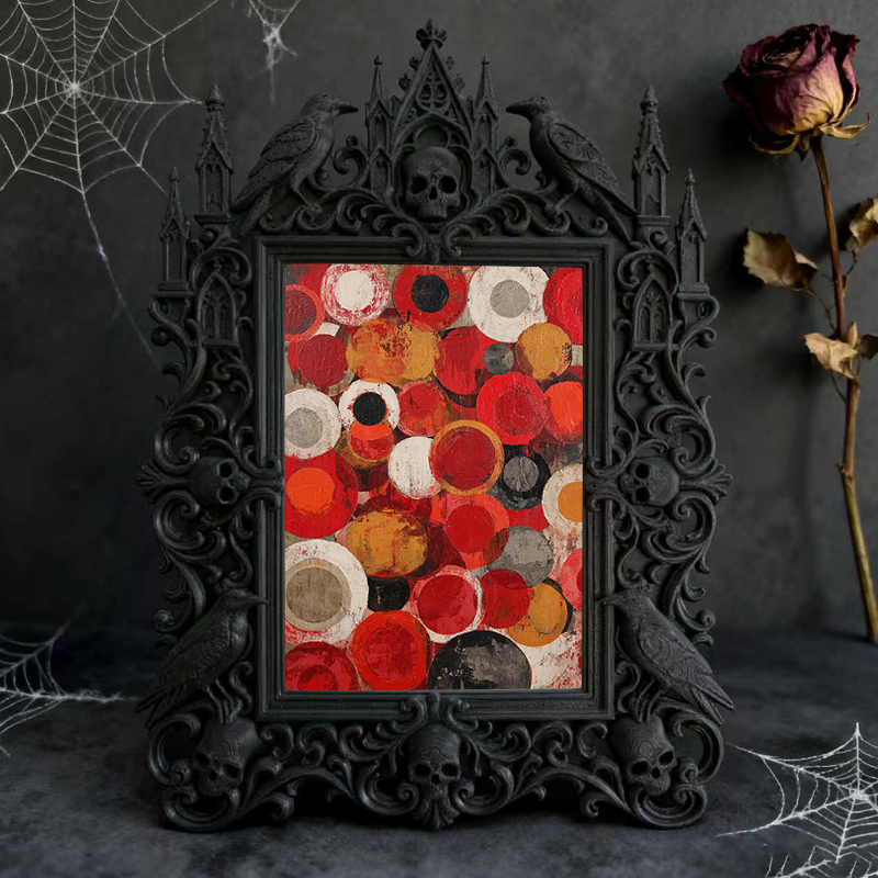 Gothic Dark Frame | Dark-style Bar Photo Decor, Dual-use Wall/Desktop, Waterproof Plastic