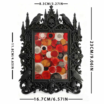 Gothic Dark Frame | Dark-style Bar Photo Decor, Dual-use Wall/Desktop, Waterproof Plastic