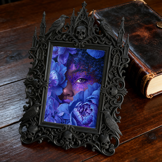 Gothic Dark Frame | Speakeasy Bar Ornament, Photo Display Frame, Waterproof Plastic