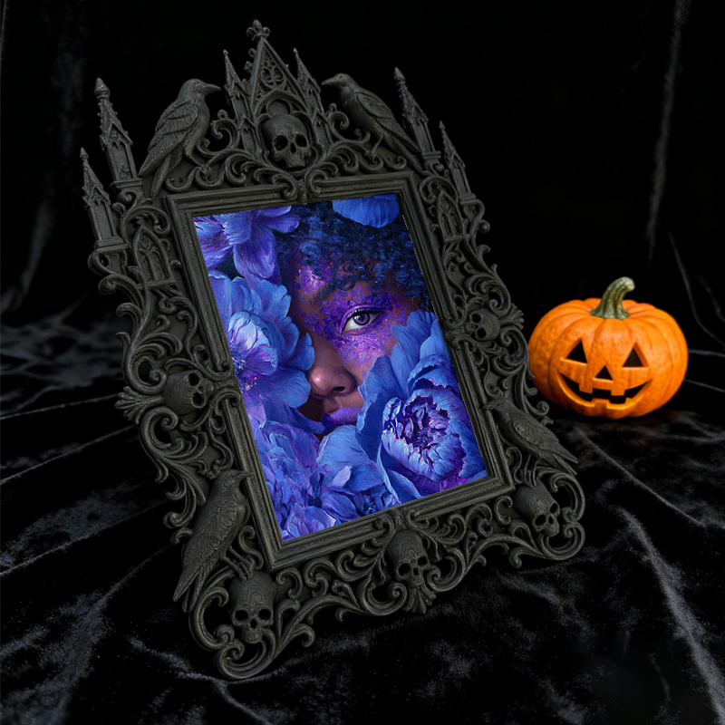 Gothic Dark Frame | Speakeasy Bar Ornament, Photo Display Frame, Waterproof Plastic