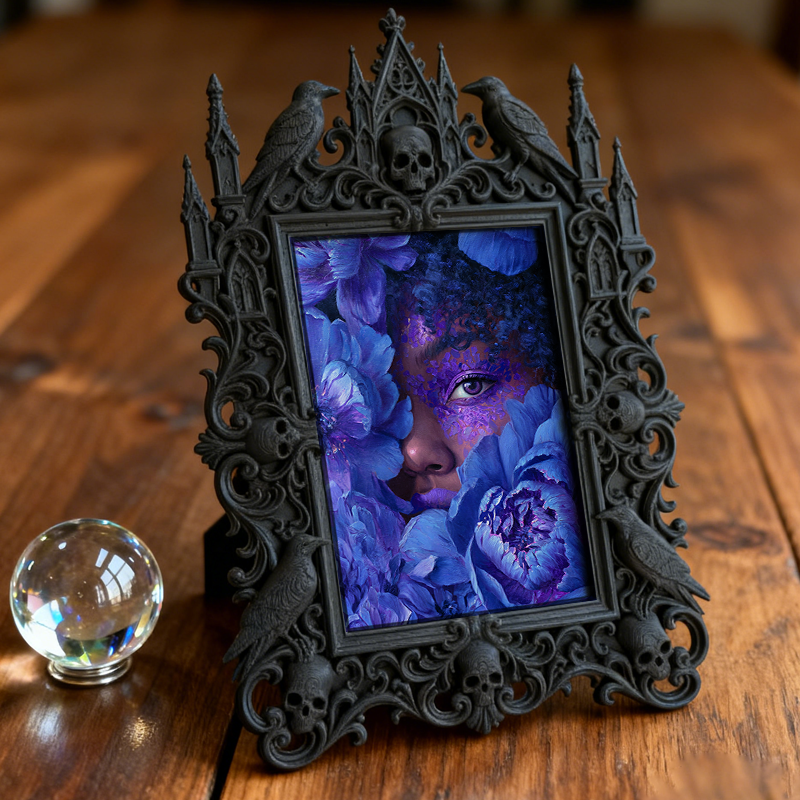 Gothic Dark Frame | Speakeasy Bar Ornament, Photo Display Frame, Waterproof Plastic