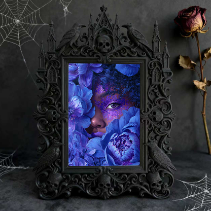 Gothic Dark Frame | Speakeasy Bar Ornament, Photo Display Frame, Waterproof Plastic