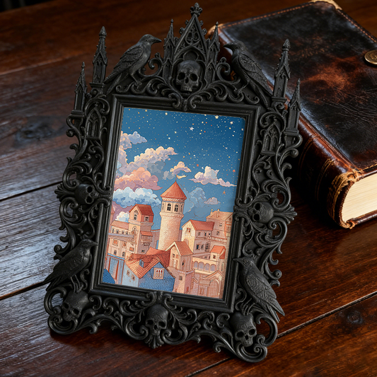 Gothic Dark Frame | Gothic Pub Counter Decor, Wall/Tabletop, Waterproof Plastic