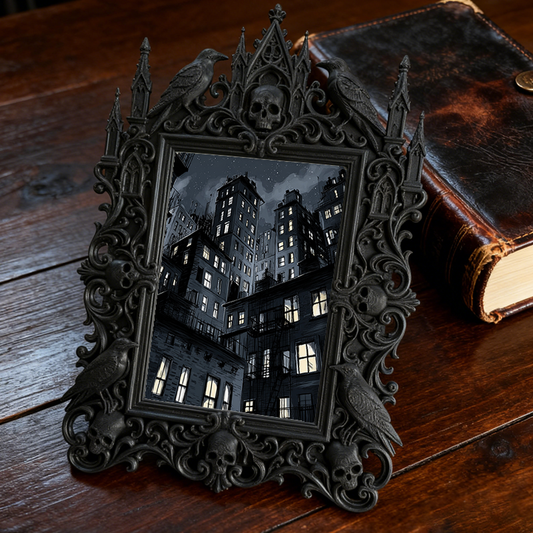 Gothic Dark Frame | Bar Wall Corner Photo Prop, Waterproof Plastic Decor Frame