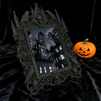 Gothic Dark Frame | Bar Wall Corner Photo Prop, Waterproof Plastic Decor Frame