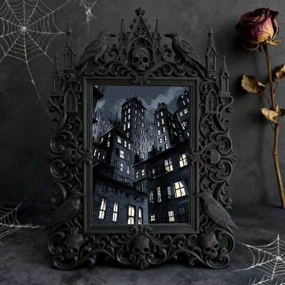 Gothic Dark Frame | Bar Wall Corner Photo Prop, Waterproof Plastic Decor Frame