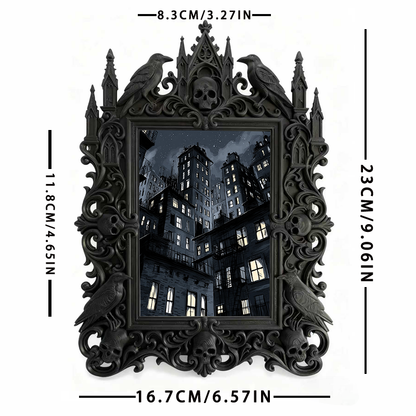 Gothic Dark Frame | Bar Wall Corner Photo Prop, Waterproof Plastic Decor Frame