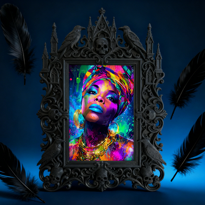 Gothic Dark Frame | Gothic Bar Corner Prop, Wall-mountable/Desktop, Waterproof Plastic