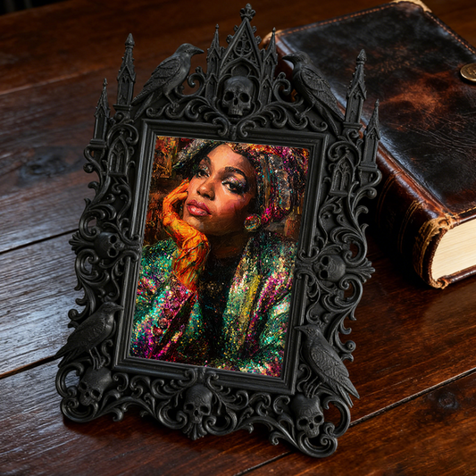 Gothic Dark Frame | Bar Photo Display Frame, Waterproof Plastic, Dual-use Decor