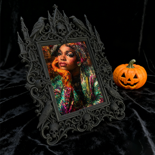 Gothic Dark Frame | Bar Photo Display Frame, Waterproof Plastic, Dual-use Decor