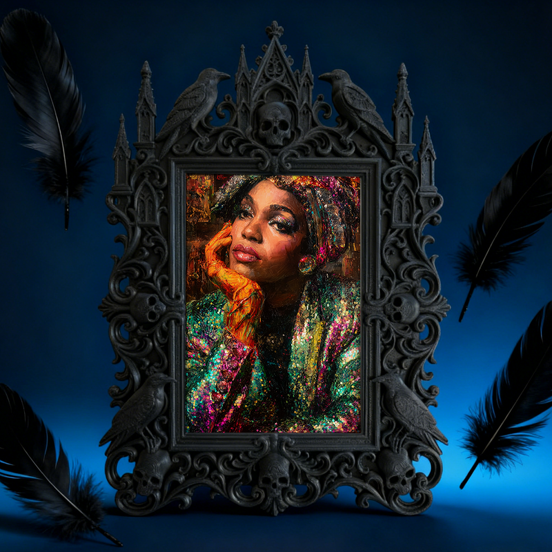 Gothic Dark Frame | Bar Photo Display Frame, Waterproof Plastic, Dual-use Decor