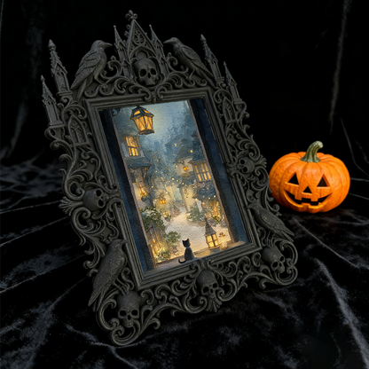 Gothic Dark Frame | Gothic Bar Counter Ornament, Photo Display, Waterproof Plastic