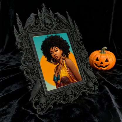 Gothic Dark Frame | Speakeasy Corner Photo Frame, Dual-use Wall/Desktop, Waterproof Plastic