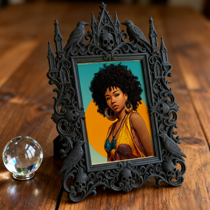 Gothic Dark Frame | Speakeasy Corner Photo Frame, Dual-use Wall/Desktop, Waterproof Plastic