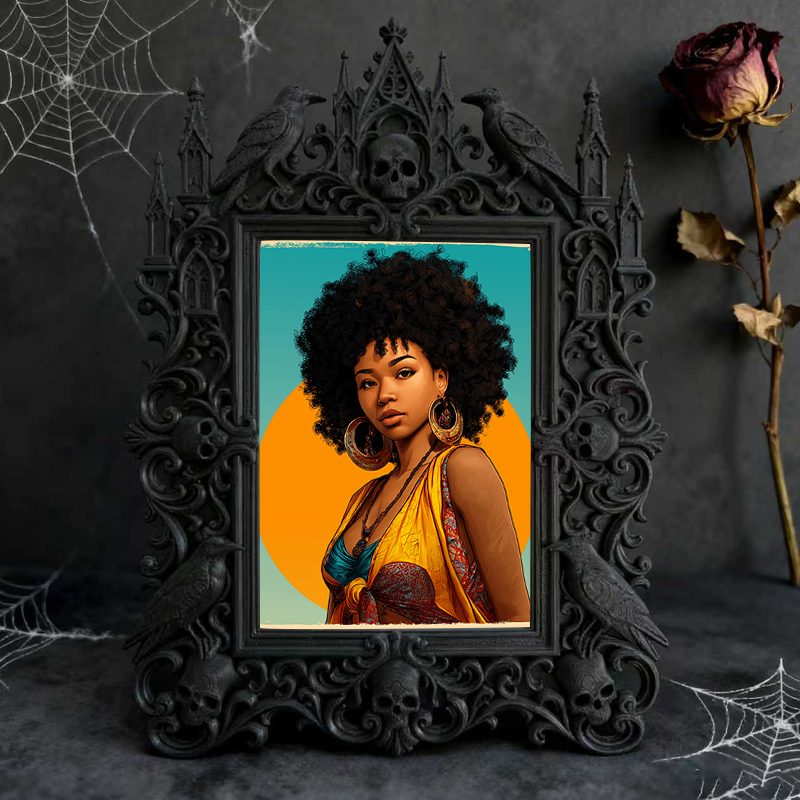 Gothic Dark Frame | Speakeasy Corner Photo Frame, Dual-use Wall/Desktop, Waterproof Plastic