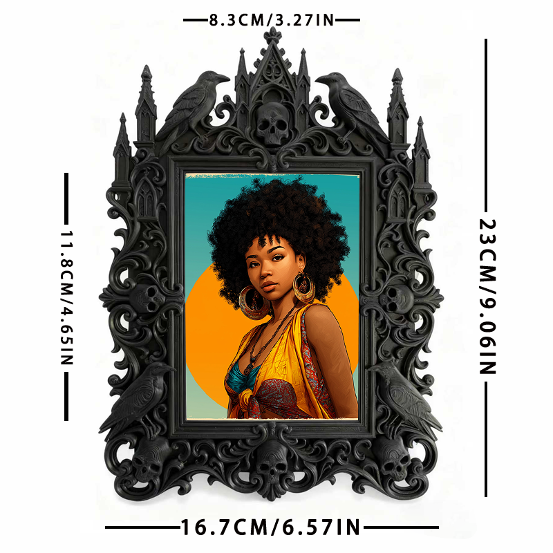 Gothic Dark Frame | Speakeasy Corner Photo Frame, Dual-use Wall/Desktop, Waterproof Plastic