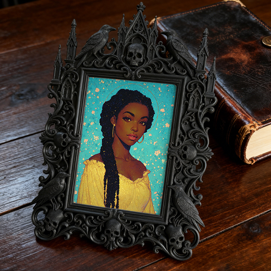 Gothic Dark Frame | Vampire Bar Photo Prop, Wall/Tabletop, Waterproof Plastic Decor