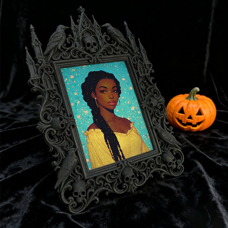 Gothic Dark Frame | Vampire Bar Photo Prop, Wall/Tabletop, Waterproof Plastic Decor