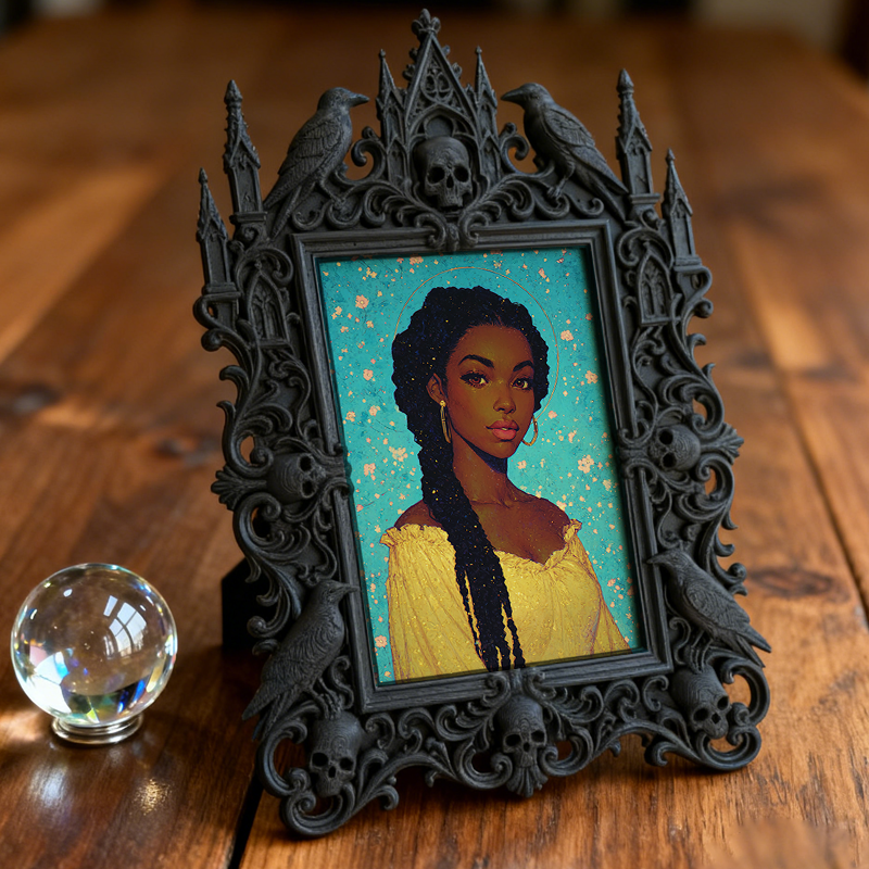 Gothic Dark Frame | Vampire Bar Photo Prop, Wall/Tabletop, Waterproof Plastic Decor