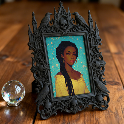 Gothic Dark Frame | Vampire Bar Photo Prop, Wall/Tabletop, Waterproof Plastic Decor