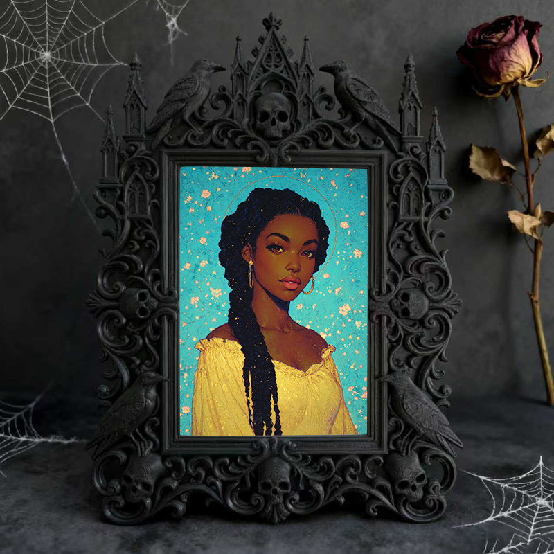 Gothic Dark Frame | Vampire Bar Photo Prop, Wall/Tabletop, Waterproof Plastic Decor