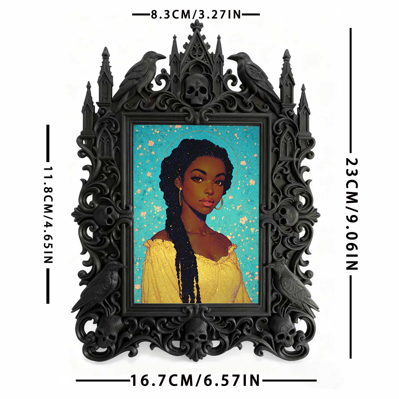 Gothic Dark Frame | Vampire Bar Photo Prop, Wall/Tabletop, Waterproof Plastic Decor