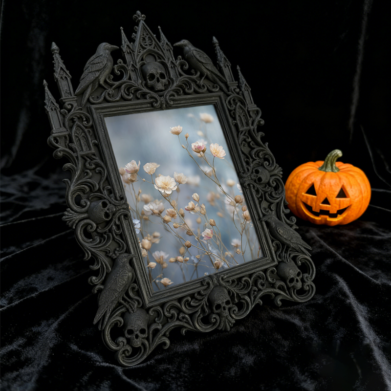 Gothic Dark Frame | Bar Lounge Photo Decor, Waterproof Plastic, Dual-use Frame