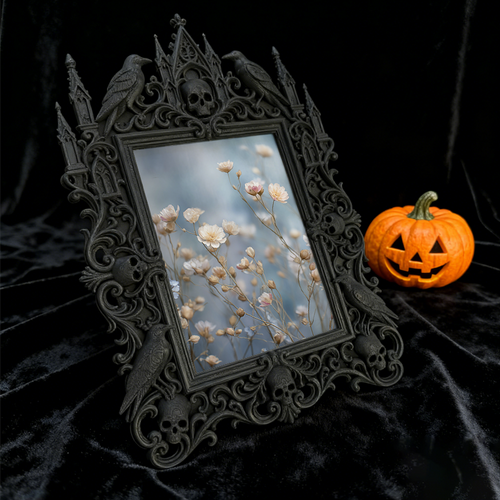 Gothic Dark Frame | Bar Lounge Photo Decor, Waterproof Plastic, Dual-use Frame