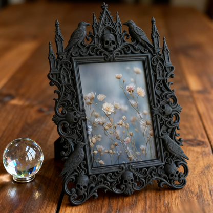 Gothic Dark Frame | Bar Lounge Photo Decor, Waterproof Plastic, Dual-use Frame