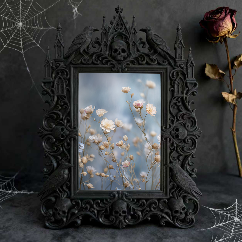 Gothic Dark Frame | Bar Lounge Photo Decor, Waterproof Plastic, Dual-use Frame