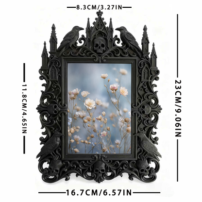 Gothic Dark Frame | Bar Lounge Photo Decor, Waterproof Plastic, Dual-use Frame