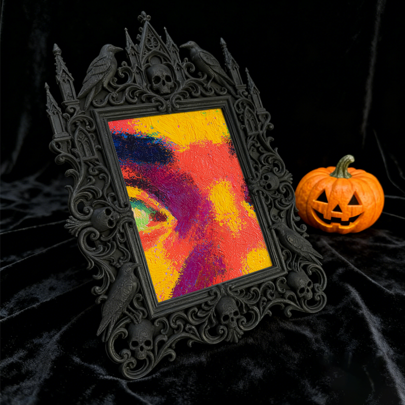 Gothic Dark Frame | Gothic Pub Corner Decor, Photo Ornament, Waterproof Plastic